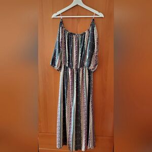 Rokoko Off the Shoulder Patterned Maxi Dress Size S